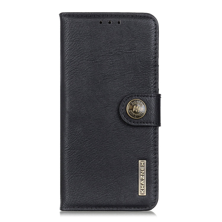 Para Google Pixel 6 Khazneh Cowhide Texture Horizontal Flip Funda de cuero con soporte y tragamonedas y billetera (Negro)