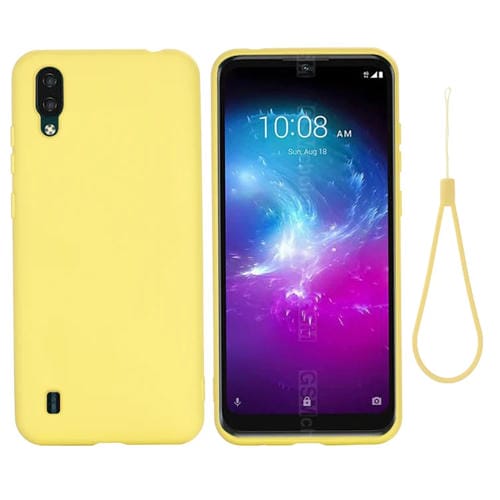 Para ZTE A5 2020 Pure Color Liquid Silicone Funda de cobertura completa (Amarillo)