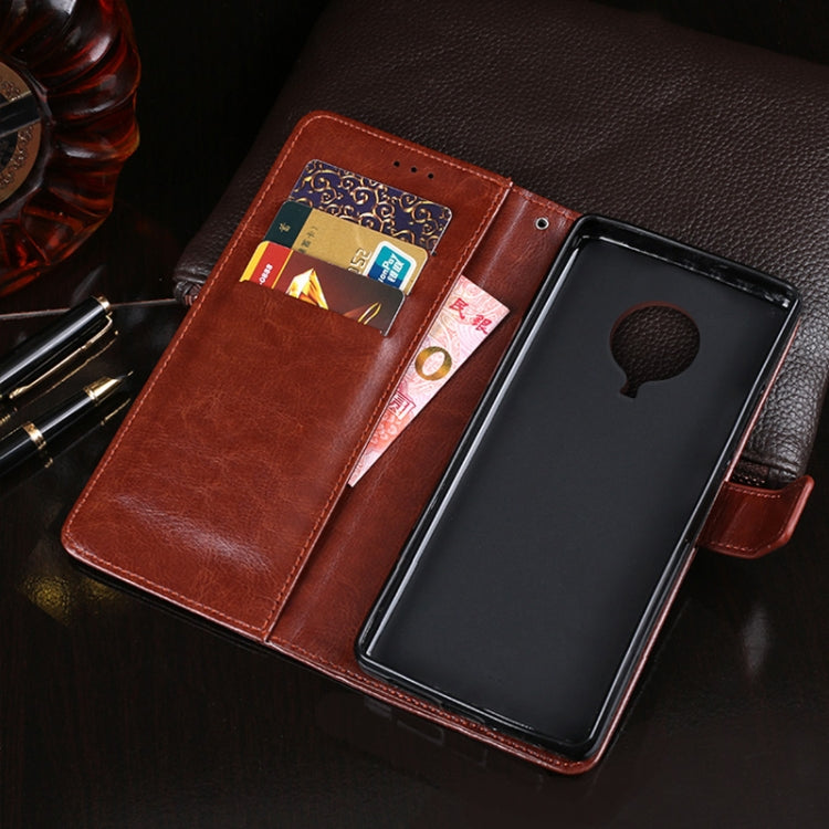 Para Nokia G20 Idewei Crazy Horse Texture Horizontal Flip Funda de cuero con soporte y tragamonedas y billetera (blanco)