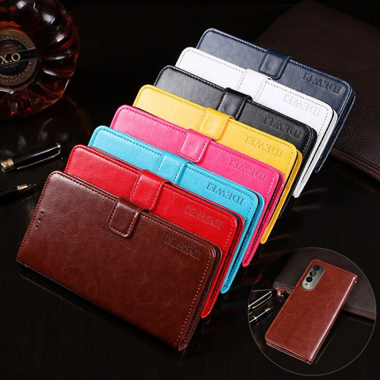 Para honrar X20 SE Idewei Crazy Horse Texture Horizontal Flip Funda de cuero con soporte y tragamonedas y billetera (marrón)