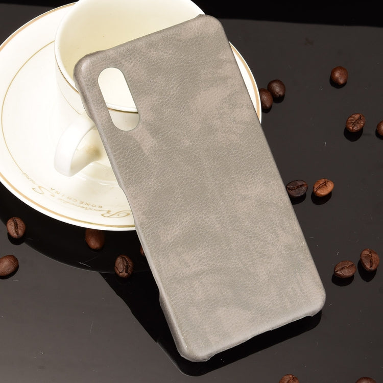Para Sony Xperia Ace II a prueba de golpes Litchi Texture PC + Case (gris)