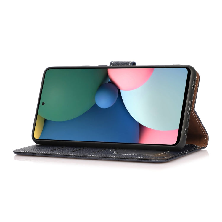 Para Nokia G20 Litchi Texture PU + TPU Funda de cuero Horizontal Flip con soporte y ranuras para tarjetas (azul)