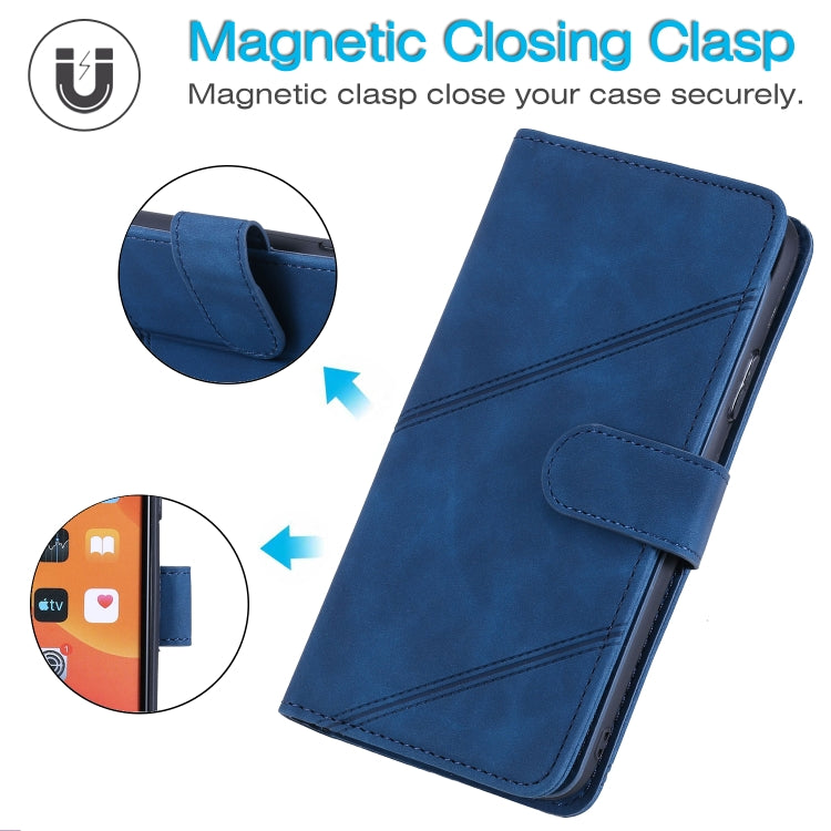 Para HUAWEI P40 PROY PIEL Sienta la funda de cuero Horizontal Flip PU con el soporte y las ranuras de las tarjetas múltiples y la cartera y el marco de la foto (azul)