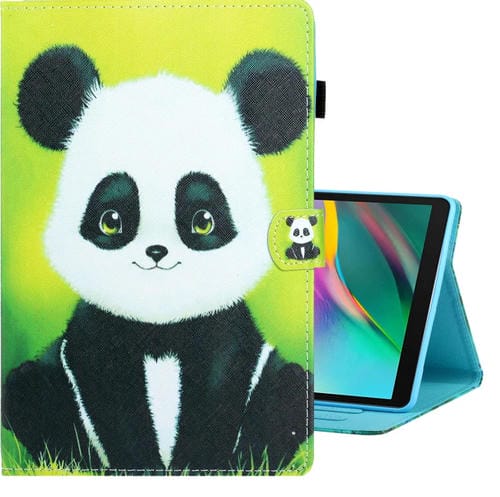 Estuche para Galaxy Tab A 8.0 (2019) T290 Cuero PU Tapa Horizontal Dibujo Panda Soporte Ranura Tarjeta