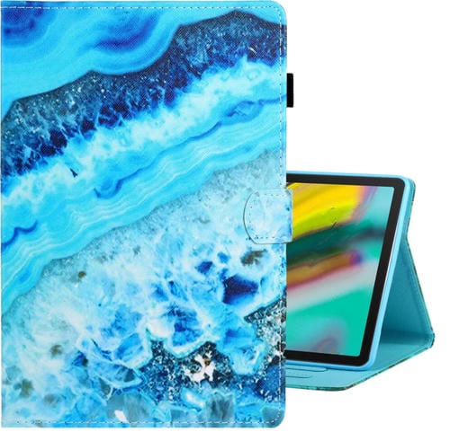 Funda para Galaxy Tab S5E T720 Cuero Pu Tapa Horizontal Soporte Ranura Tarjeta Suspensión (Mármol Azul)