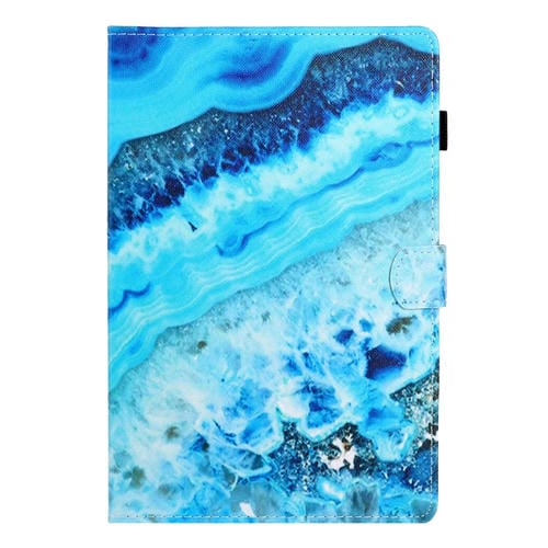 Funda para Tablet Galaxy Tab S6 T860 Cuero PU Tapa Horizontal Soporte Ranura Tarjeta Suspensión (Mármol Azul)