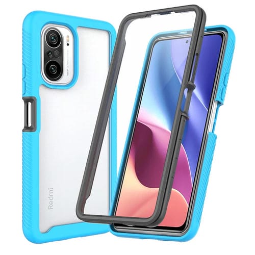 Para Xiaomi Poco F3 / Redmi K40 STARRY SKY SI SOLID COLOR SERIE A prueba de golpes PC + Funda protectora TPU con película de mascotas (azul cielo)
