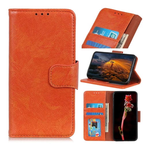 Para Motorola Moto E40 / E30 / E20 Nappa Texture Horizontal Flip de cuero funda telefónica (naranja)