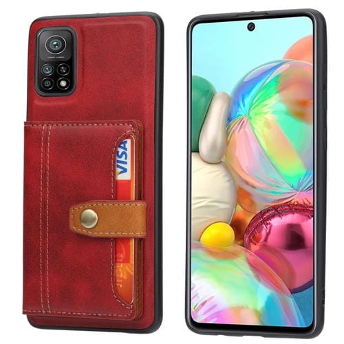 Para Xiaomi Redmi Note 11 Color de piel de becerro a juego con la caja del teléfono TPU + PU (rojo)