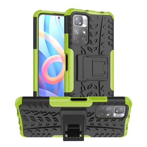 Para Xiaomi Redmi Note 11 5g Three Texture TPU + PC Funda telefónica (verde)