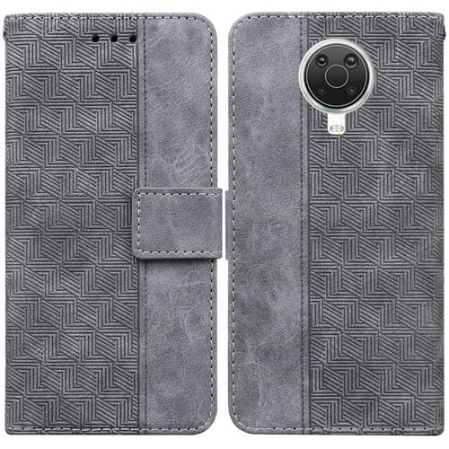 Para Nokia G10 / G20 Caja de cuero en relieve geométrico (gris)