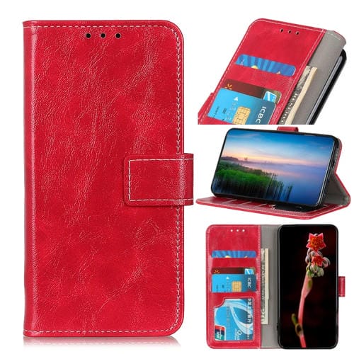 Para Nokia G11 / G21 Retro Crazy Horse Texture Horizontal Flip de cuero Funda telefónica (rojo)