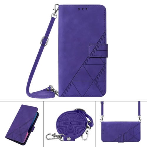 Funda Crossbody 3D Flip para Samsung Galaxy A22 5G (Purple)