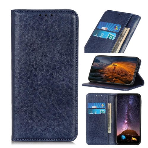 Para Samsung Galaxy M23 / F23 Magnético Crazy Horse Texture Thebet Funda telefónica (azul)