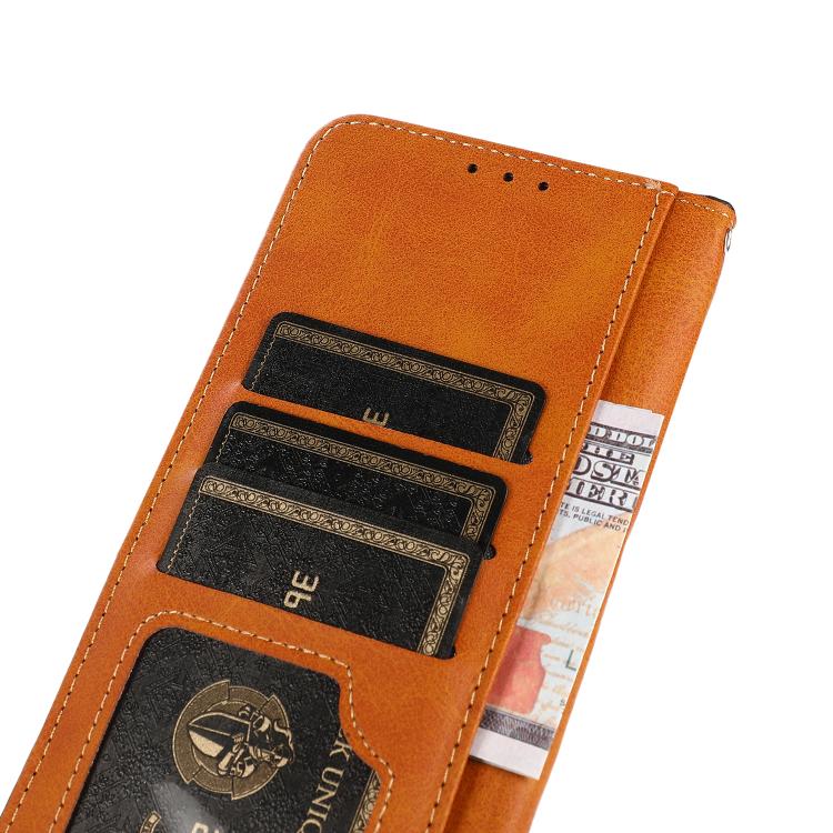 Funda Piel de Vaca Khazneh para iPhone 16E con Tapa Dos Colores (Negro)