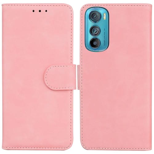 Funda Flip Leather Case para Motorola Edge 30 Skin Feel Pure Color (Rosa)