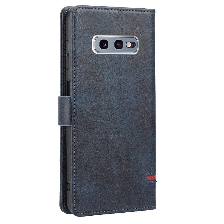 Para Samsung Galaxy S10e Classic Wallet Flip Leather Case (azul)