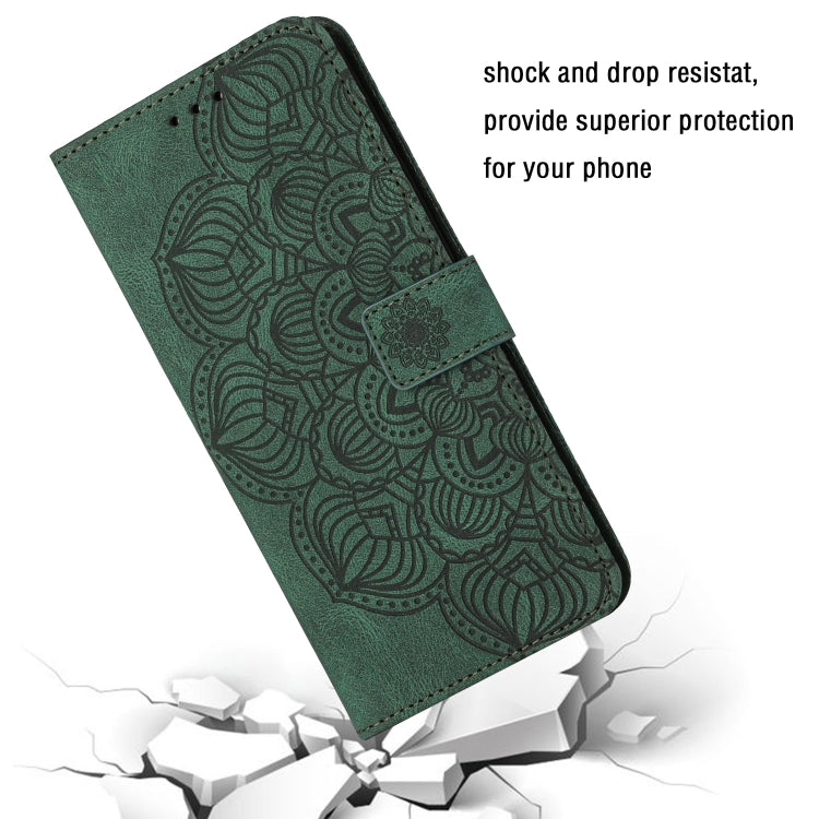 Para Samsung Galaxy S20 Fe Mandala Flip Flip Leather Case (verde)