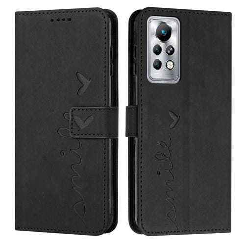 Funda para Infinix Nota 11 Pro Skin Seart Patrón de Cuero Caja de Cuero (Negro)