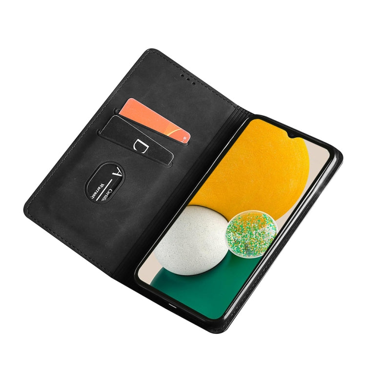 Funda Huawei Nova 8I Skin Feel Flip Horizontal Magnética de Cuero (Marrón Oscuro)