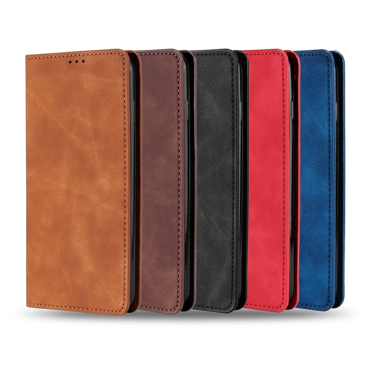 Funda para OnePlus Ace Racing Skin Feel Flip Horizontal Magnética de Cuero (Marrón Claro)