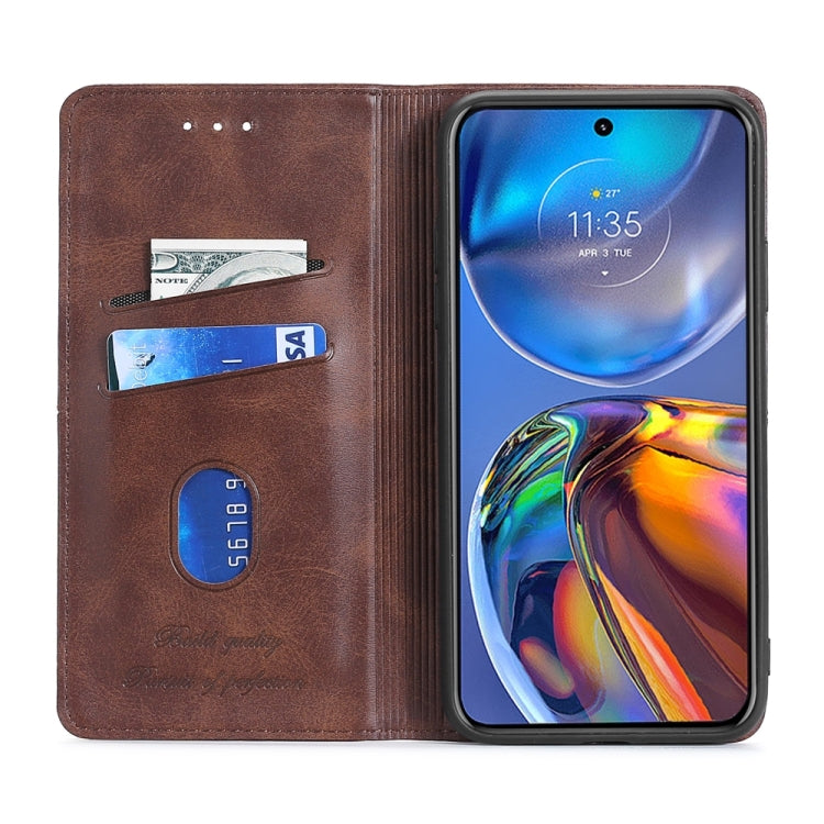 Para Samsung Galaxy S22+ Cow Texture Magnetic Horizontal Flip Cuero Case (azul)