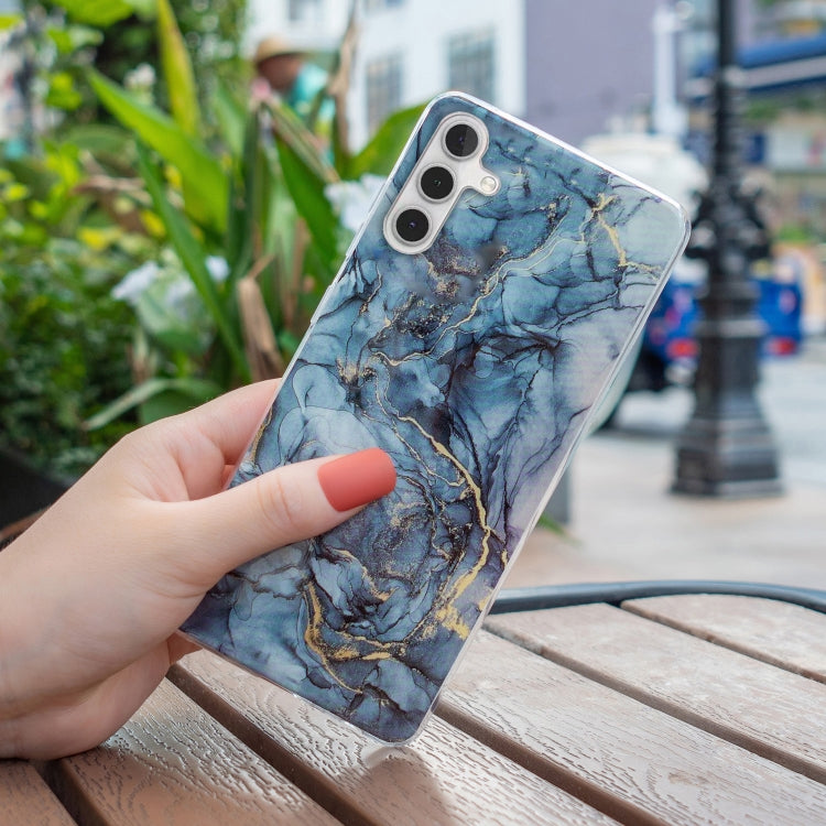 Para Samsung Galaxy A13 5G IMD Marble Pattern TPU Funda para teléfono (gris)
