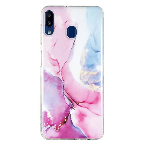 Funda para Teléfono Samsung Galaxy A20E Imd Marble Pattern TPU (Rosa Azul)
