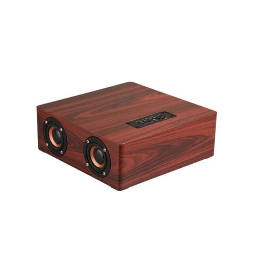 Altavoz Bluetooth Q5 Home Computer TV Inalámbrico De Madera (Rojo)