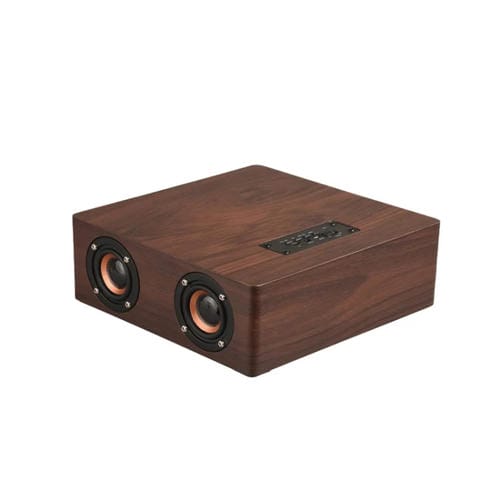 Altavoz Bluetooth Q5 Home Computer Tv inalámbrico de madera (Nogal Negro)
