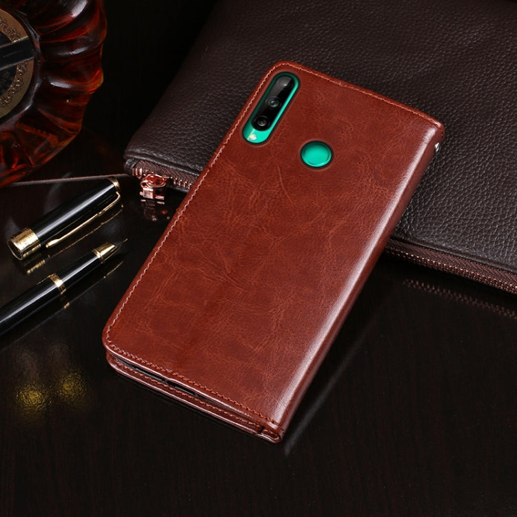 Para Huawei P40 Lite E idewei Crazy Horse Texture Funda de cuero con tapa horizontal con soporte, ranuras para tarjetas y billetera (amarillo)
