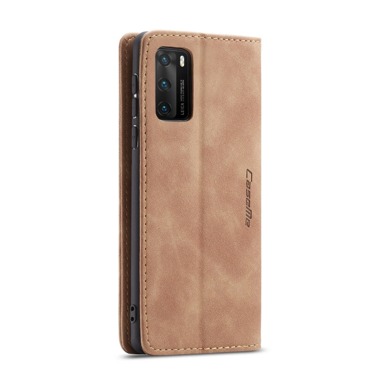 Para Huawei P40 CaseMe-013 Funda de cuero con tapa horizontal multifuncional con ranura para tarjeta, soporte y billetera