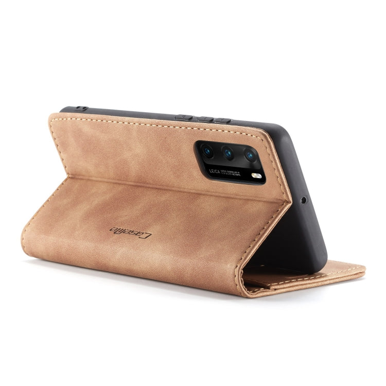 Para Huawei P40 CaseMe-013 Funda de cuero con tapa horizontal multifuncional con ranura para tarjeta, soporte y billetera