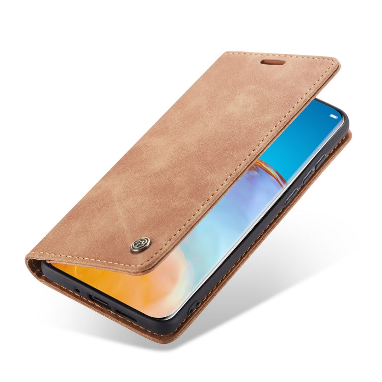 Para Huawei P40 CaseMe-013 Funda de cuero con tapa horizontal multifuncional con ranura para tarjeta, soporte y billetera