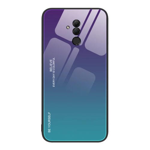 Para Huawei Maimang 7 Gradient Color Glass Case (Aurora Blue)