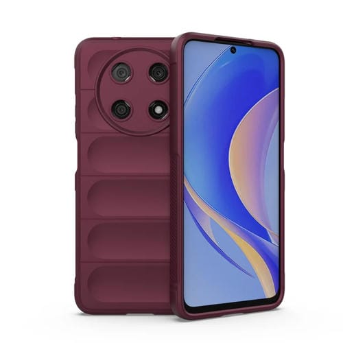 Funda TPU Magic Shield + Estuche Franela para Huawei Nova Y90 y Enjoy 50 Pro (Rojo Vino)