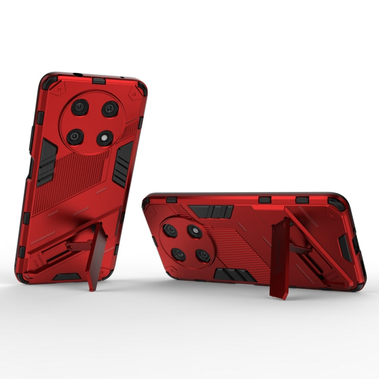 Funda Huawei Nova Y90 Enjoy 50 Pro Punk Armor 2 en 1 PC + TPU Shockproof con Soporte Invisible (Rojo)