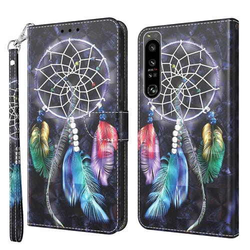 Estuche para Sony Xperia 1 IV de Cuero Pintado en 3D Atrapasueños Colorido
