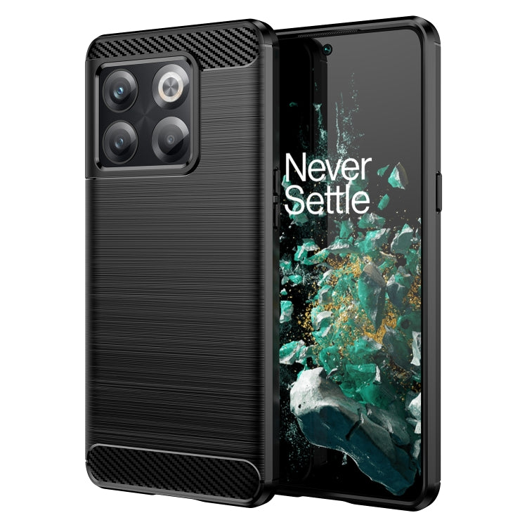 Funda de Teléfono OnePlus Ace Pro TPU Fibra de Carbono Textura Cepillada (Negro)