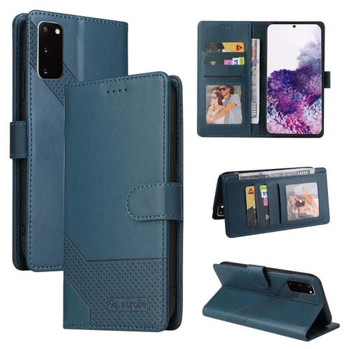 Funda Magnética de Cuero para Samsung Galaxy S20 Gq Utrobe Skin Feel (Azul)