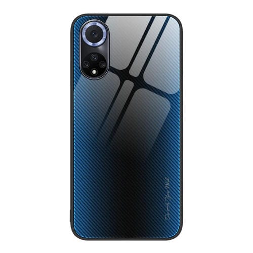 Para Huawei nova 9 Texture Gradient Glass TPU Phone Case (Azul)
