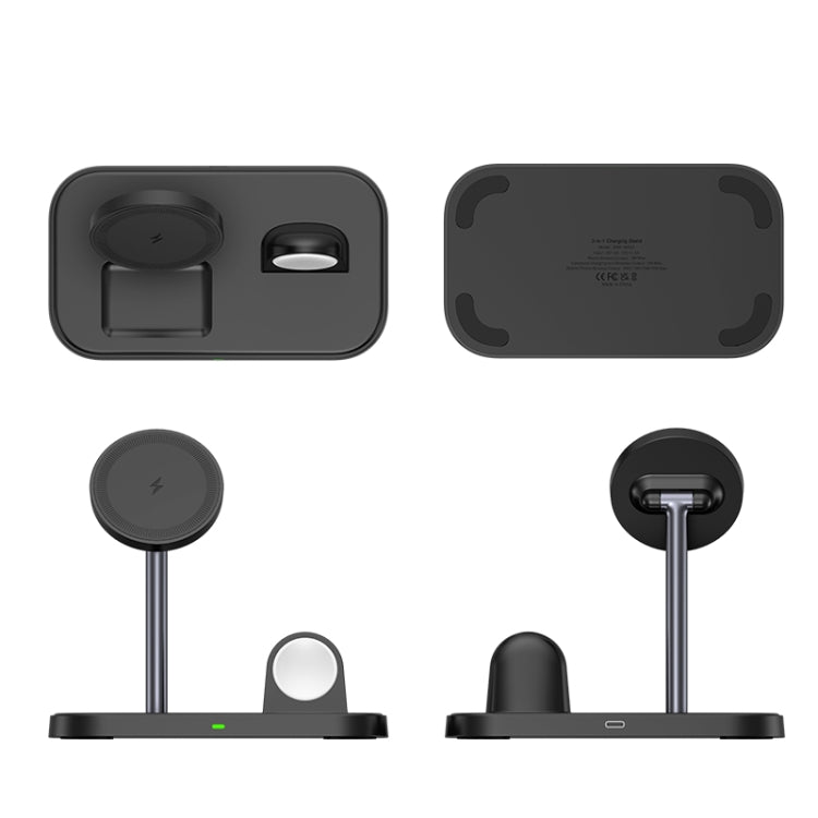 Soporte Para Teléfono Wa22 Cargador Inalámbrico Magnético 3 En 1 Para iPhone 12/13/14 Y AirPods (Blanco)
