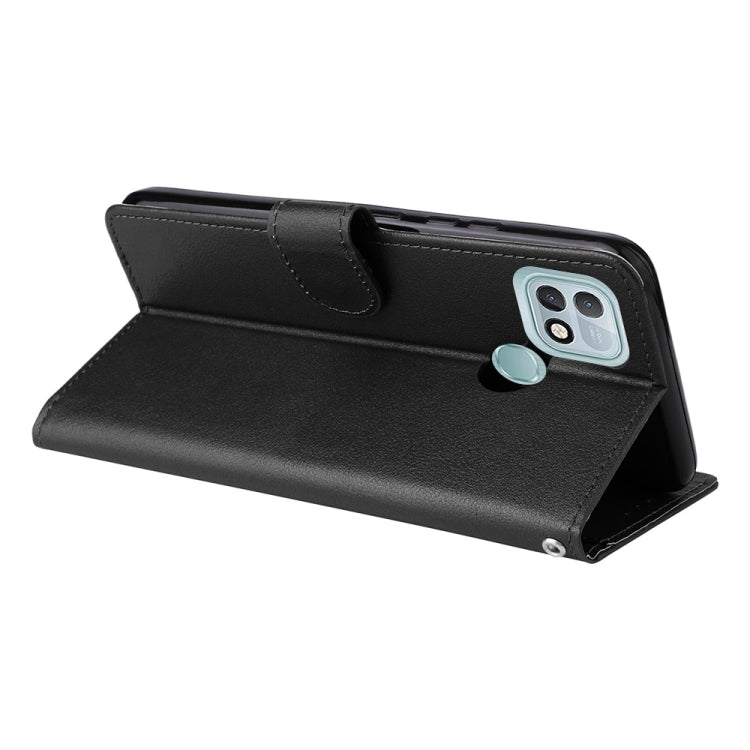 Estuche de Cuero para Infinix Hot 10I con Tapa Horizontal y 3 Ranuras para Tarjetas (Negro)