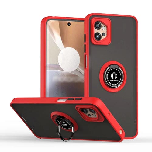 Funda TPU + PC con Anillo para Motorola Moto G32 Q Shadow 1 Series (Rojo)