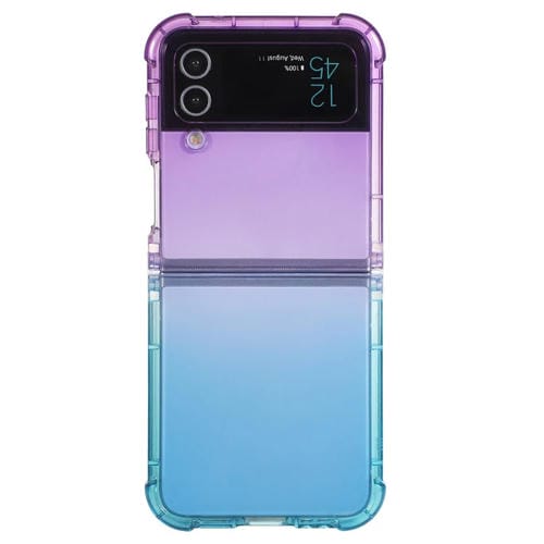 Para Samsung Galaxy Z Flip3 5G Gradient Color Funda para teléfono a prueba de golpes (Gradient Blue Purple)