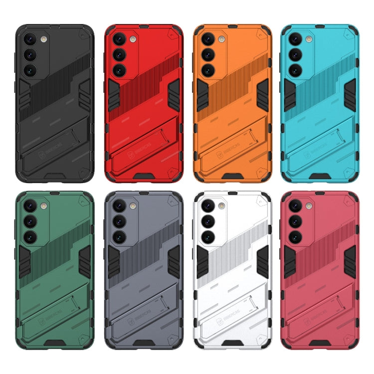 Para Samsung Galaxy S23+ 5G Punk Armor 2 en 1 PC + TPU Funda para teléfono a prueba de golpes con soporte invisible (Negro)