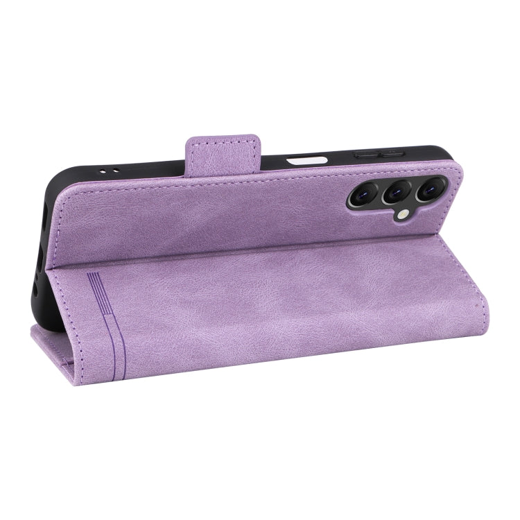 Para Samsung Galaxy A14 5G Funda de cuero con cierre magnético (Púrpura)