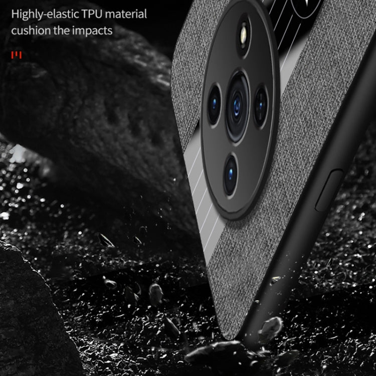 Para Honor X30 XINLI Costura de tela Textue Funda de teléfono TPU a prueba de golpes (Azul)
