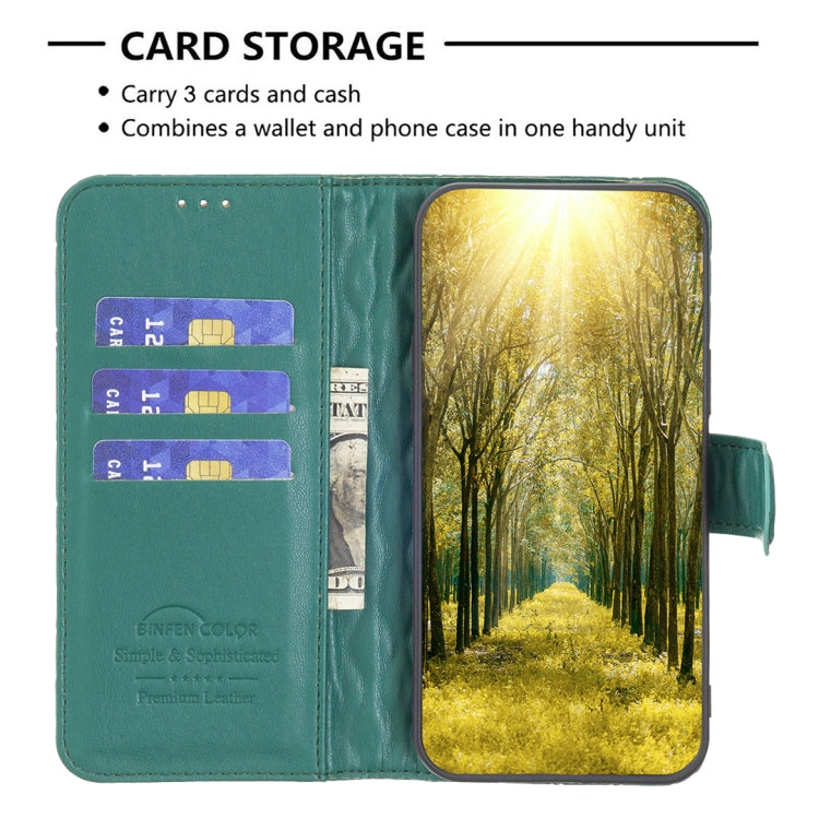 Para Nokia X30 Diamond Lattice Wallet Funda de cuero con tapa para teléfono (Verde)