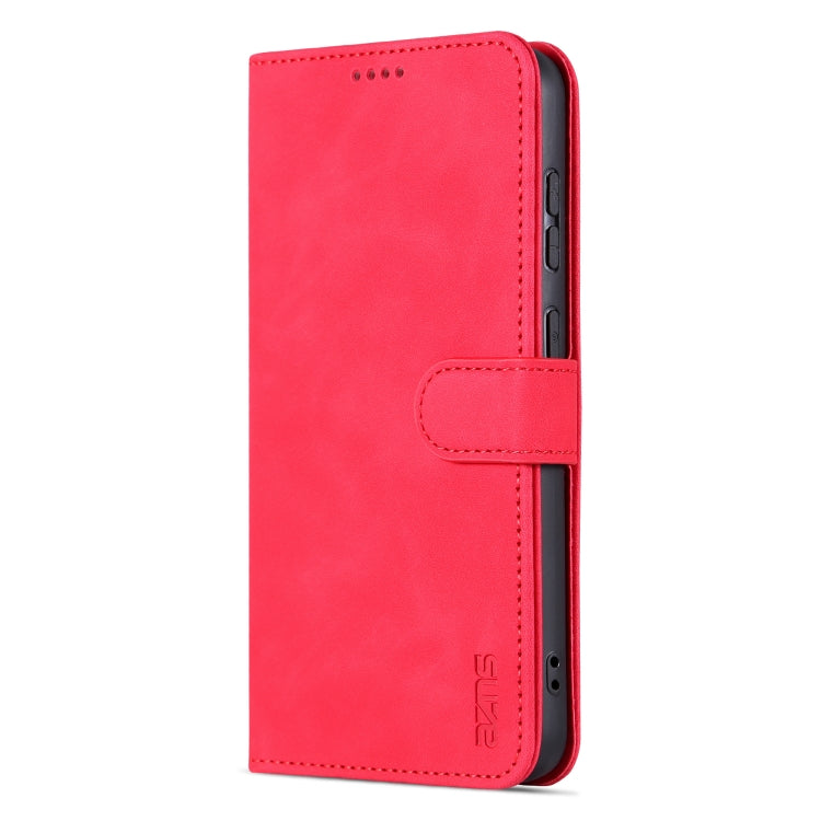 Para Samsung Galaxy S23 5G AZNS Skin Feel Calf Texture Flip Funda de cuero para teléfono (Rojo)